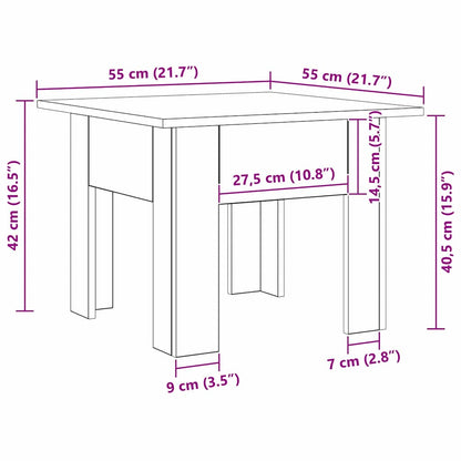 Couchtisch Schwarz Eichen-Optik Holzwerkstoff