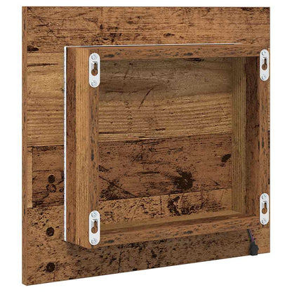 LED Badezimmer Spiegel Altholz 40 x 8,5 x 37 cm Holzwerkstoff