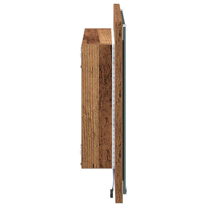 LED Badezimmer Spiegel Altholz 40 x 8,5 x 37 cm Holzwerkstoff