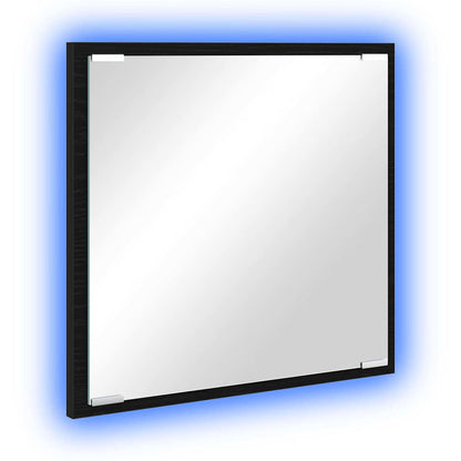 LED Badezimmer Spiegel Schwarz Eichen-Optik 40 x 8,5 x 37 cm