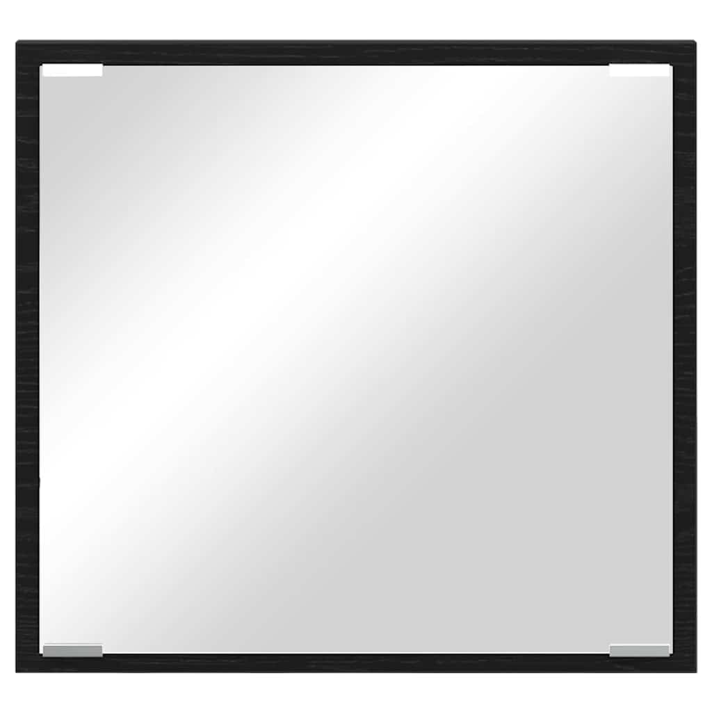 LED Badezimmer Spiegel Schwarz Eichen-Optik 40 x 8,5 x 37 cm