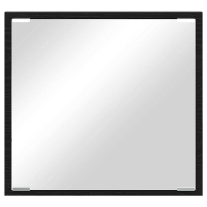 LED Badezimmer Spiegel Schwarz Eichen-Optik 40 x 8,5 x 37 cm
