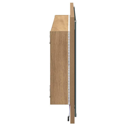 Spiegel Artisan-Eiche 90 x 8.5 x 37 cm Holzwerkstoff