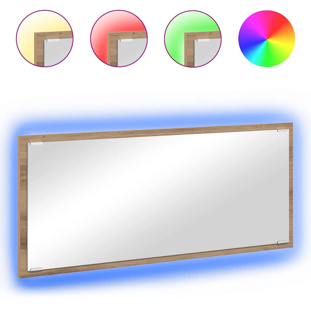 Spiegel Artisan-Eiche 90 x 8.5 x 37 cm Holzwerkstoff