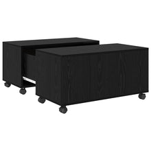 Couchtisch Schwarz Eichen-Optik 75 x 75 x 38 cm Holzwerkstoff