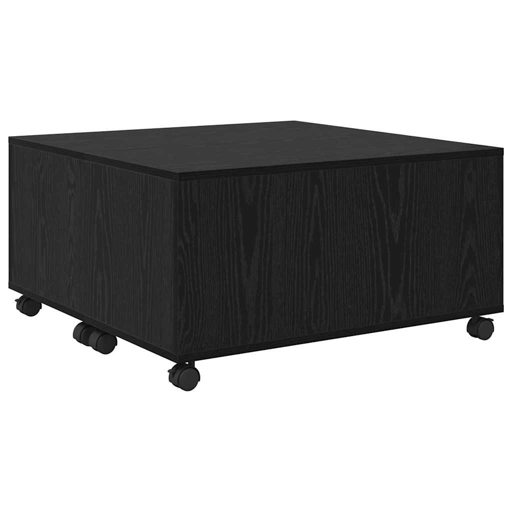 Couchtisch Schwarz Eichen-Optik 75 x 75 x 38 cm Holzwerkstoff