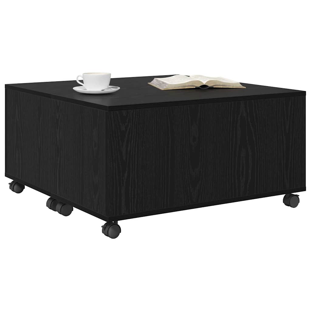 Couchtisch Schwarz Eichen-Optik 75 x 75 x 38 cm Holzwerkstoff