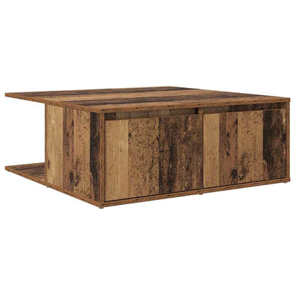 Couchtisch mit Schubladen Altholz 80 x 80 x 31 cm Holzwerkstoff