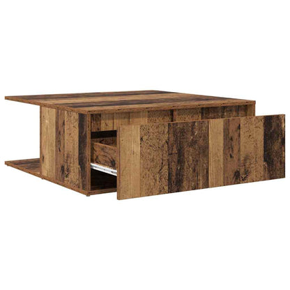 Couchtisch mit Schubladen Altholz 80 x 80 x 31 cm Holzwerkstoff
