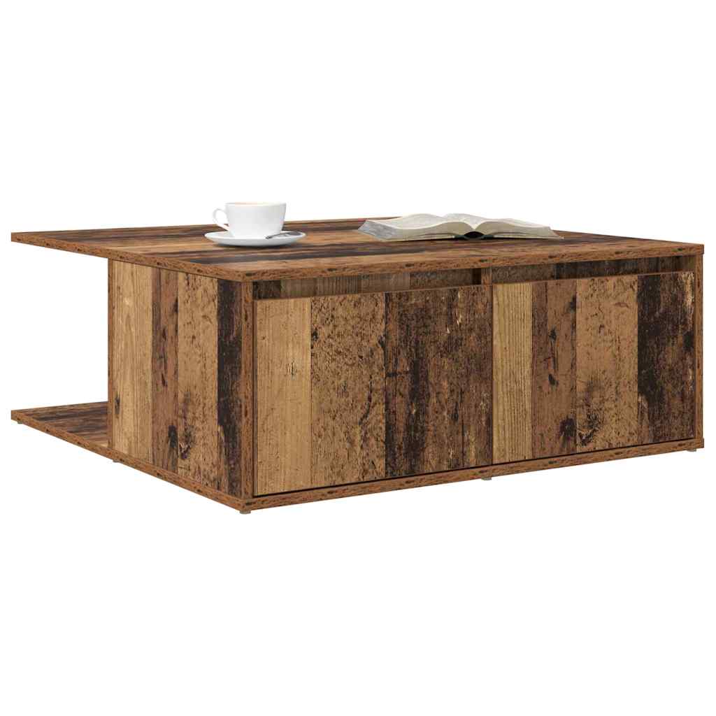 Couchtisch mit Schubladen Altholz 80 x 80 x 31 cm Holzwerkstoff