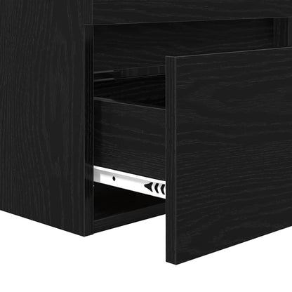 Badezimmerschrank Schwarz Eichen-Optik 41 x 38.5 x 45 cm