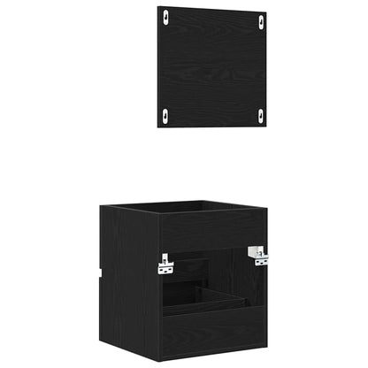 Badezimmerschrank Schwarz Eichen-Optik 41 x 38.5 x 45 cm