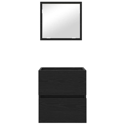 Badezimmerschrank Schwarz Eichen-Optik 41 x 38.5 x 45 cm