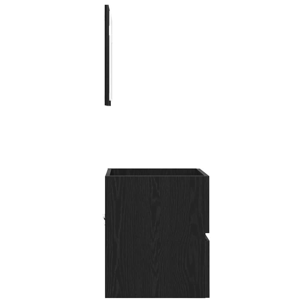 Badezimmerschrank Schwarz Eichen-Optik 41 x 38.5 x 45 cm