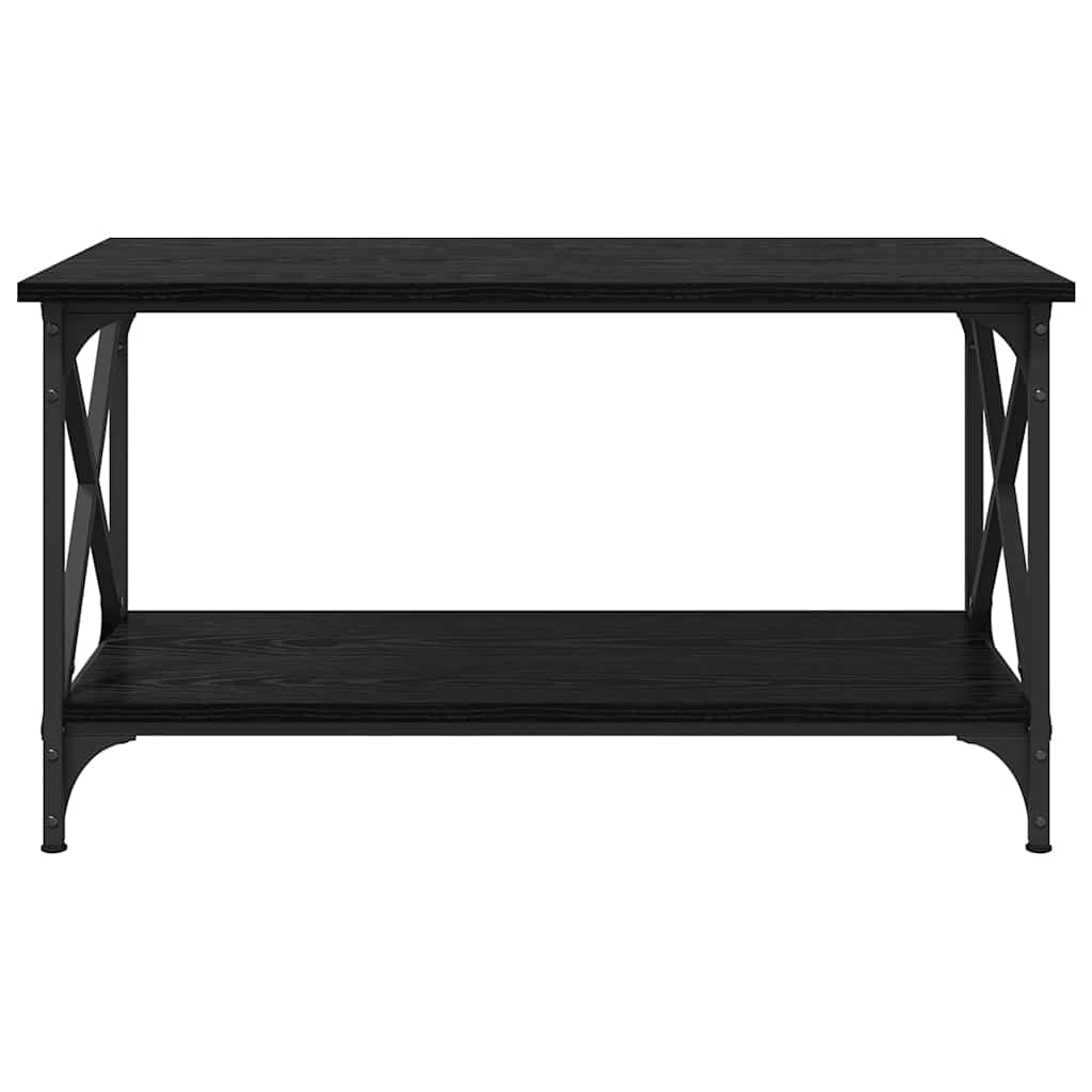 Couchtisch Schwarz Eichen-Optik 80 x 45 x 45.5 cm Holzwerkstoff