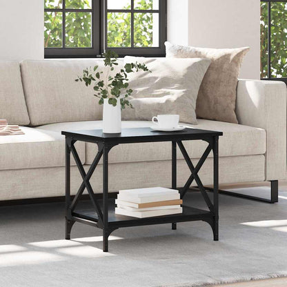 Beistelltisch Schwarz Eichen-Optik