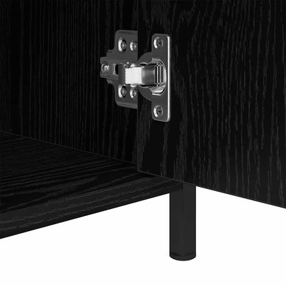 Nachttisch 2 pcs Schwarz Eichen-Optik 40 x 42 x 60 cm