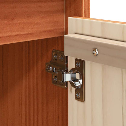 Sideboard Wachsbraun 70 x 34 x 80 cm Massivholz Kiefer