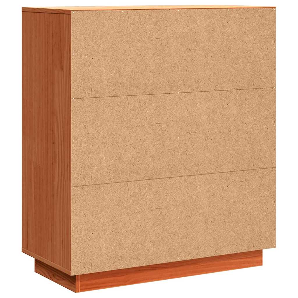 Sideboard Wachsbraun 70 x 34 x 80 cm Massivholz Kiefer
