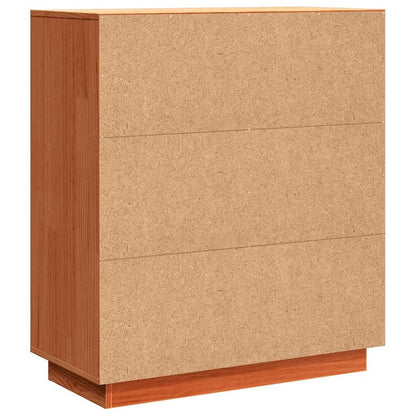 Sideboard Wachsbraun 70 x 34 x 80 cm Massivholz Kiefer