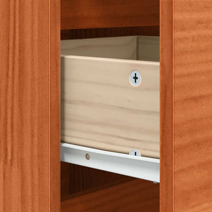 Sideboard Braun 111 x 34 x 75 cm Massivholz Kiefer