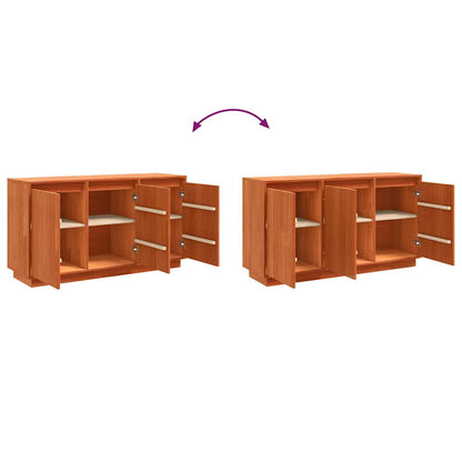 Sideboard Braun 111 x 34 x 60 cm Massivholz Kiefer