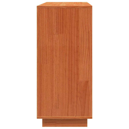 Sideboard Wachsbraun 110 x 34 x 75 cm Massivholz Kiefer