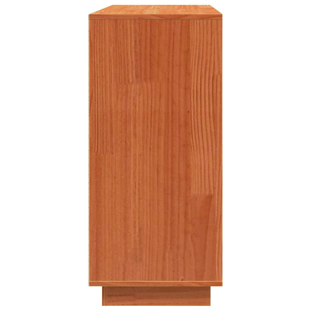 Sideboard Wachsbraun 110 x 34 x 75 cm Massivholz Kiefer