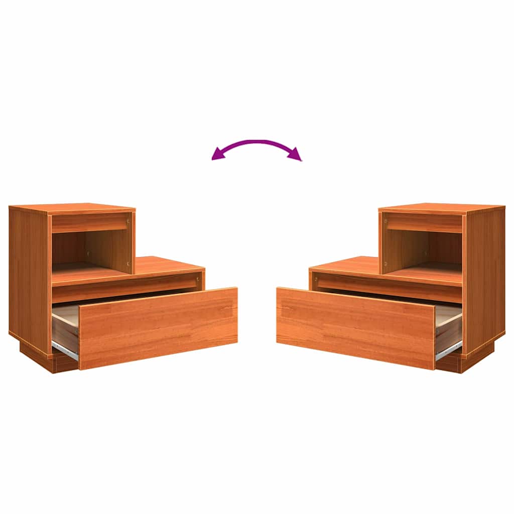 Nachttisch Wachsbraun 60 x 34 x 51 cm Kiefer Massivholz