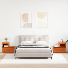 Nachttisch 2 pcs Wachsbraun 60 x 34 x 51 cm Kiefer Massivholz