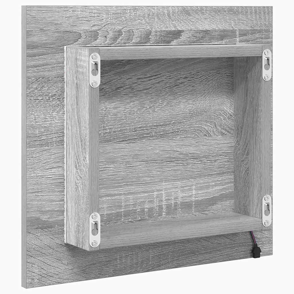 LED Badezimmer Spiegel Graues Sonoma 40 x 8,5 x 37 cm