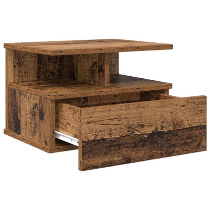 Schwebender Nachttisch Altholz 40 x 31 x 27 cm Holzwerkstoff
