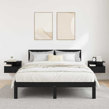 Schwebender Nachttisch 2 pcs Schwarze Eiche 40 x 31 x 27 cm