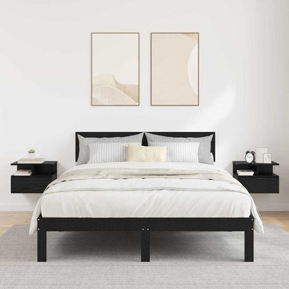 Schwebender Nachttisch 2 pcs Schwarze Eiche 40 x 31 x 27 cm