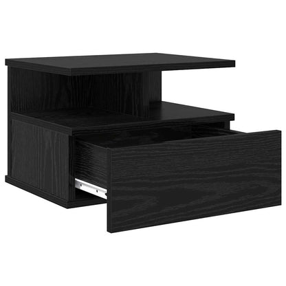 Schwebender Nachttisch 2 pcs Schwarze Eiche 40 x 31 x 27 cm
