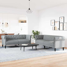 Sofa Set Hellgrau Stoff
