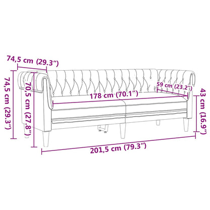 Sofa Set Hellgrau Stoff