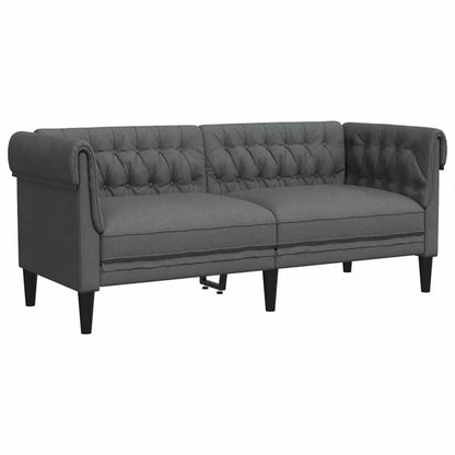 Sofa Set Dunkelgrau Stoff