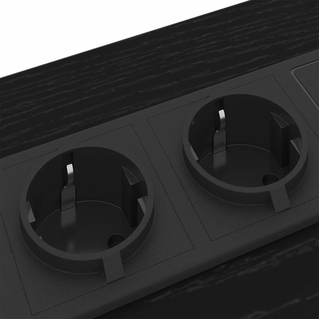 Nachttisch 2 pcs Schwarz Eichen-Optik 30 x 48 x 61 cm