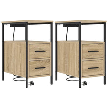 Nachttisch 2 pcs Sonoma-Eiche 30 x 48 x 61 cm Holzwerkstoff