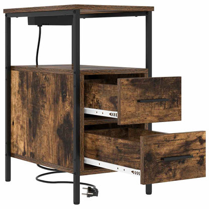 Nachttisch Räuchereiche 30 x 48 x 61 cm Holzwerkstoff