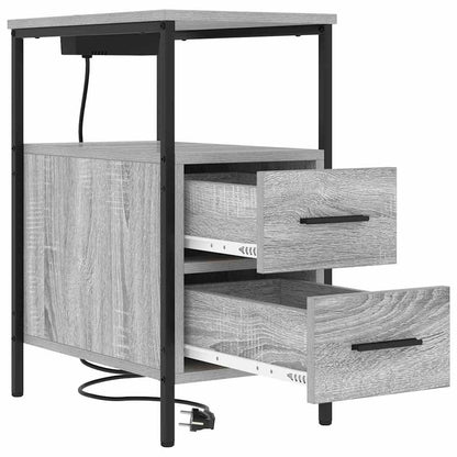 Nachttisch 2 pcs Grau Sonoma 30 x 48 x 61 cm Holzwerkstoff