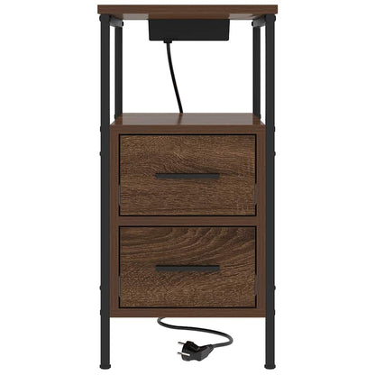 Nachttisch Braun Eichen-Optik 30 x 48 x 61 cm Holzwerkstoff