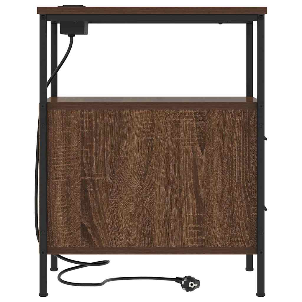 Nachttisch Braun Eichen-Optik 30 x 48 x 61 cm Holzwerkstoff