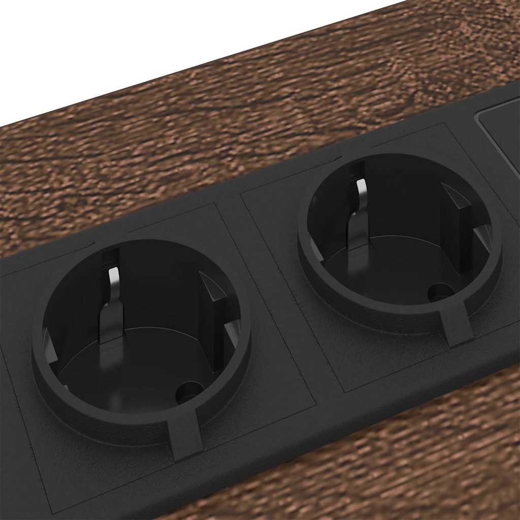 Nachttisch 2 pcs Braun Eichen-Optik 30 x 48 x 61 cm