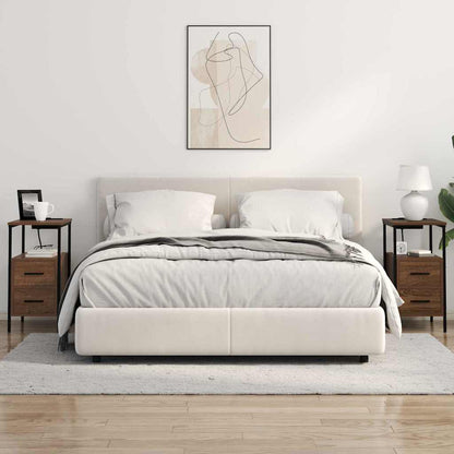 Nachttisch 2 pcs Braun Eichen-Optik 30 x 48 x 61 cm