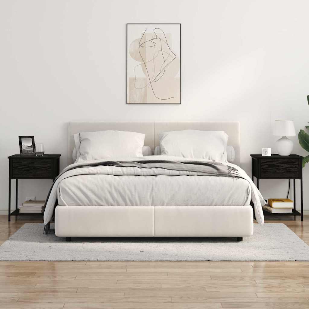 Nachttisch 2 pcs Schwarze Eiche 42 x 41 x 56 cm Holzwerkstoff