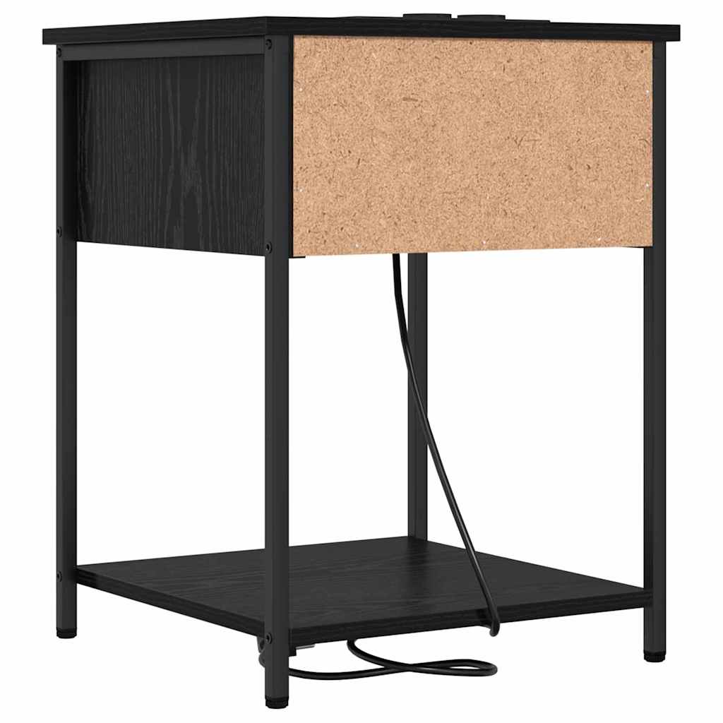 Nachttisch 2 pcs Schwarze Eiche 42 x 41 x 56 cm Holzwerkstoff