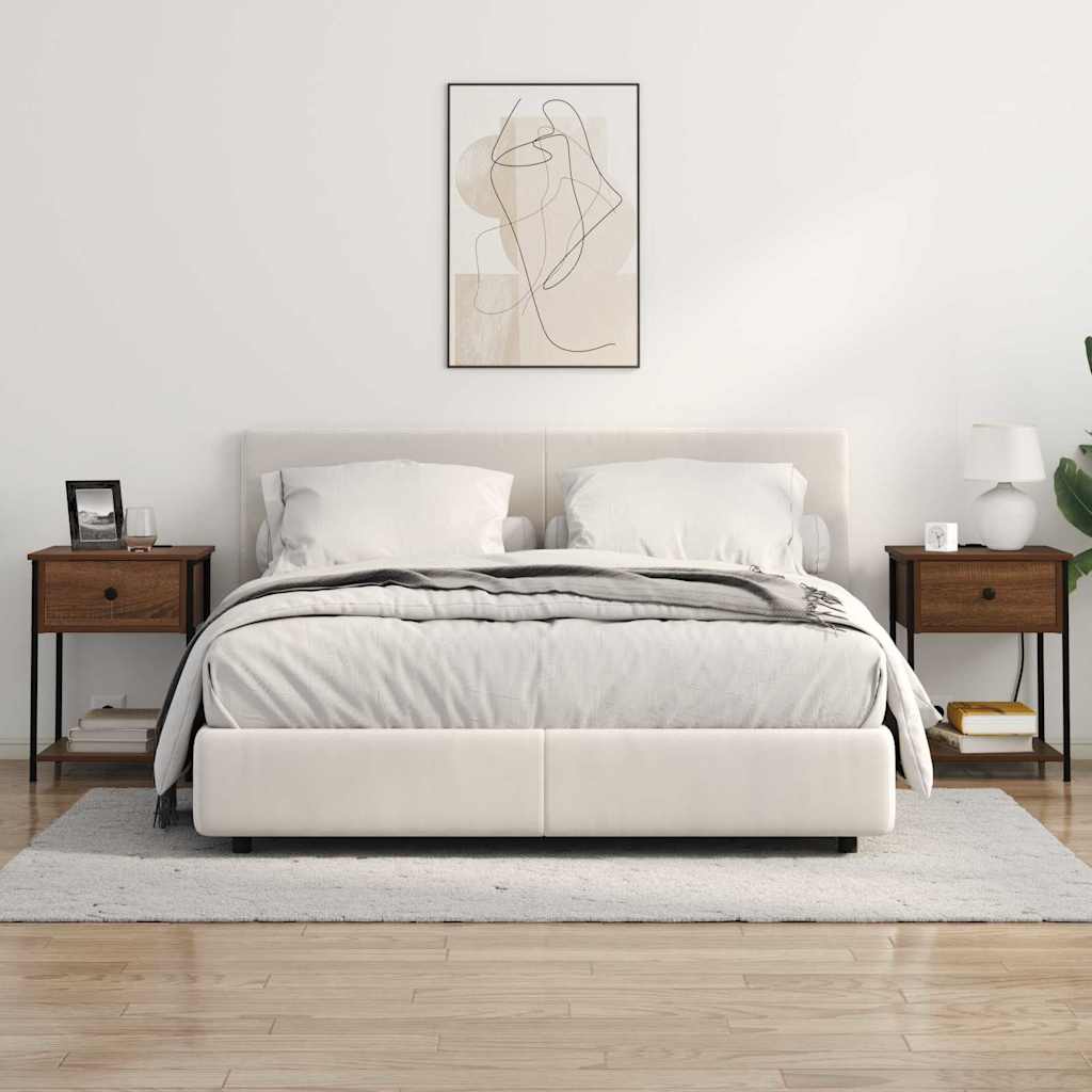 Nachttisch 2 pcs Braune Eiche 42 x 41 x 56 cm Holzwerkstoff