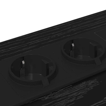 Nachttisch mit Ladestation 2 pcs Schwarze Eiche Holzwerkstoff